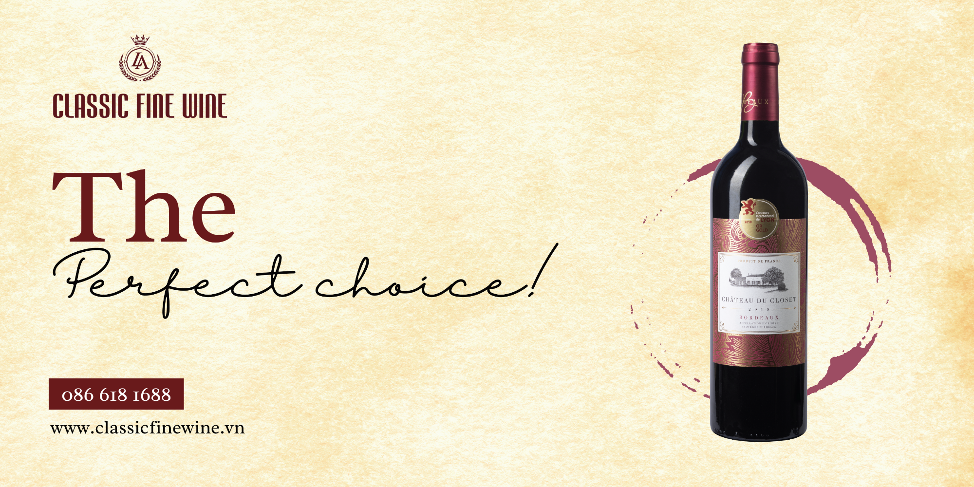 CHATEAU DU CLOSET 2018 AOC Bordeaux